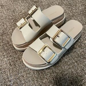 Madden Girl Sandals with Gold Buckles